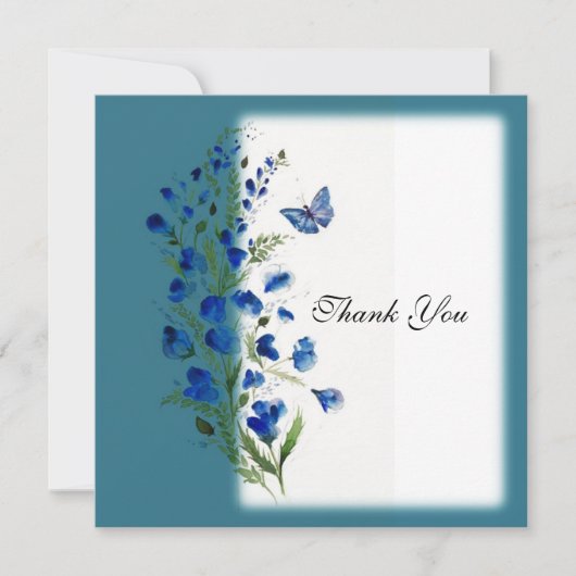 Elegant blauw met bloemen (Voorkant)