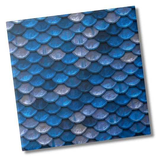 Elegant blauw metallic patroon tegeltje