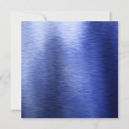 Elegant Blauw Metallic Shimmer Modern Save The Dat Kaart (Achterkant)