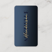 Elegant Blauw Monogram Professioneel Modern Visitekaartje (Voorkant)