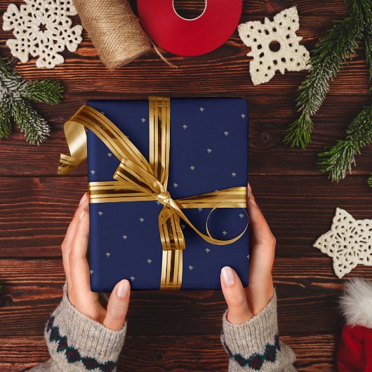 Elegant blauw Monogram - Radekarton Cadeaupapier