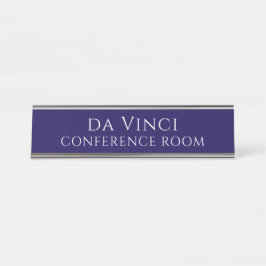 Elegant Blauw Naambord Conferentieruimte Bureau Naambordje