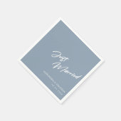 Elegant blauw net getrouwd aangepaste bruiloft ser servet (Hoek)