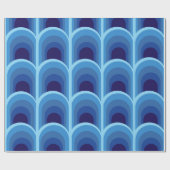 Elegant Blauw Ombre Gradiënt Patroon Inpakpapier (Vlak)