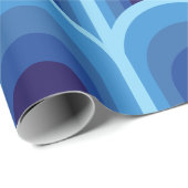 Elegant Blauw Ombre Gradiënt Patroon Inpakpapier (Rol Hoek)