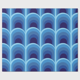 Elegant Blauw Ombre Gradiënt Patroon Inpakpapier
