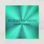 Elegant blauw ombre modern vierkant visitekaartje (Voorkant)