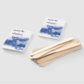 Elegant Blauw Ombre Waterverf Liefde Quote Bruilof Handwaaier (Niet-gemonteerd)