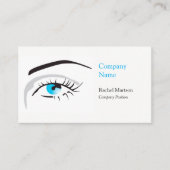 Elegant Blauw Oog en Wimpers Visitekaartje (Voorkant)