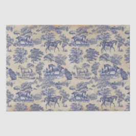 Elegant Blauw Paardentoilet Kraft Tissuepapier