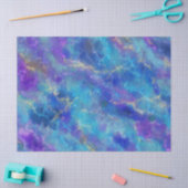 Elegant blauw, paars en goud marmerpatroon tissuepapier (Craft)