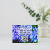 Elegant blauw paarse bloemen hortensia's informatiekaartje (Staand voorkant)