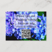 Elegant blauw paarse bloemen hortensia's informatiekaartje (Voorkant)