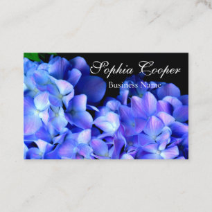 Elegant blauw paarse bloemen hortensia's visitekaartje