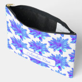 Elegant blauw paarse bloemenbloem etui (Open)