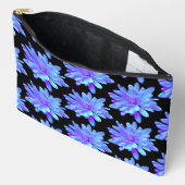 Elegant blauw paarse bloemenbloem etui (Open)