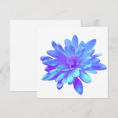 Elegant blauw paarse bloemenbloem kaart (Voorkant / Achterkant)