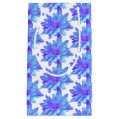 Elegant blauw paarse bloemenbloem klein cadeauzakje (Voorkant)