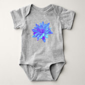 Elegant blauw paarse bloemenbloem romper (Voorkant)
