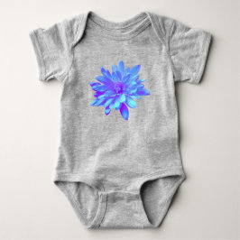 Elegant blauw paarse bloemenbloem romper