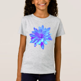 Elegant blauw paarse bloemenbloem t-shirt