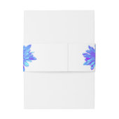 Elegant blauw paarse bloemenbloem uitnodigingen wikkel (Achterkant Voorbeeld)