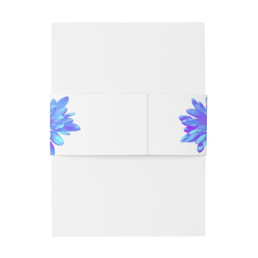 Elegant blauw paarse bloemenbloem uitnodigingen wikkel (Achterkant Voorbeeld)