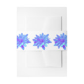 Elegant blauw paarse bloemenbloem uitnodigingen wikkel (Voorkant Voorbeeld)