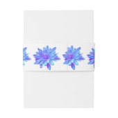 Elegant blauw paarse bloemenbloem uitnodigingen wikkel (Achterkant Voorbeeld)