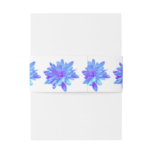 Elegant blauw paarse bloemenbloem uitnodigingen wikkel (Achterkant Voorbeeld)