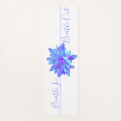 Elegant blauw paarse bloemenbloem yogamat (Voorkant)