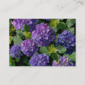 Elegant blauw paarse magenta bloemenhortensia QR Informatiekaartje (Achterkant)