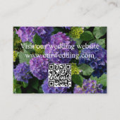 Elegant blauw paarse magenta bloemenhortensia QR Informatiekaartje (Voorkant)