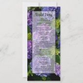 Elegant blauw paarse magenta groene bloemenhortens (Achterkant)