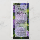 Elegant blauw paarse magenta groene bloemenhortens (Voorkant)