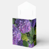 Elegant blauw paarse magenta groene bloemenhortens bedankdoosjes (Geopend)