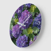 Elegant blauw paarse magenta groene bloemenhortens grote klok (Hoek)