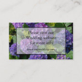 Elegant blauw paarse magenta groene bloemenhortens informatiekaartje (Voorkant)