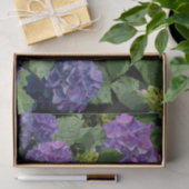 Elegant blauw paarse magenta groene bloemenhortens tissuepapier (Geschenk)