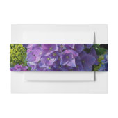 Elegant blauw paarse magenta groene bloemenhortens uitnodigingen wikkel (Voorkant Voorbeeld)