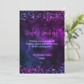 Elegant blauw paarse marmeren kunst Kerstmis nieuw (Staand voorkant)