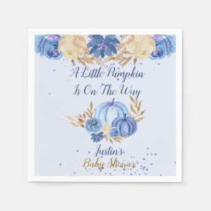 Elegant blauw pompoen Baby shower Servet
