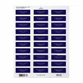 Elegant Blauw Professioneel Modern Persoonlijk Etiket (Full Sheet)