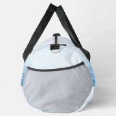 Elegant Blauw Retro Strepen Monogram Plunjezak (Rechts)