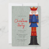 Elegant Blauw Rood Vrolijk Kerstmis Notenkraker Pa Kaart (Achterkant)