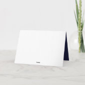 Elegant blauw Roos bedankkaart (Achterkant)