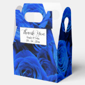 Elegant blauw roos blauw bloemblauw bedankdoosjes (Geopend)