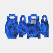 Elegant blauw roos blauw bloemblauw bedankdoosjes (Uitgevouwen)