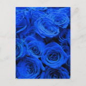 Elegant blauw roos blauw bloemblauw briefkaart (Voorkant)