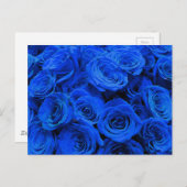 Elegant blauw roos blauw bloemblauw briefkaart (Voorkant / Achterkant)
